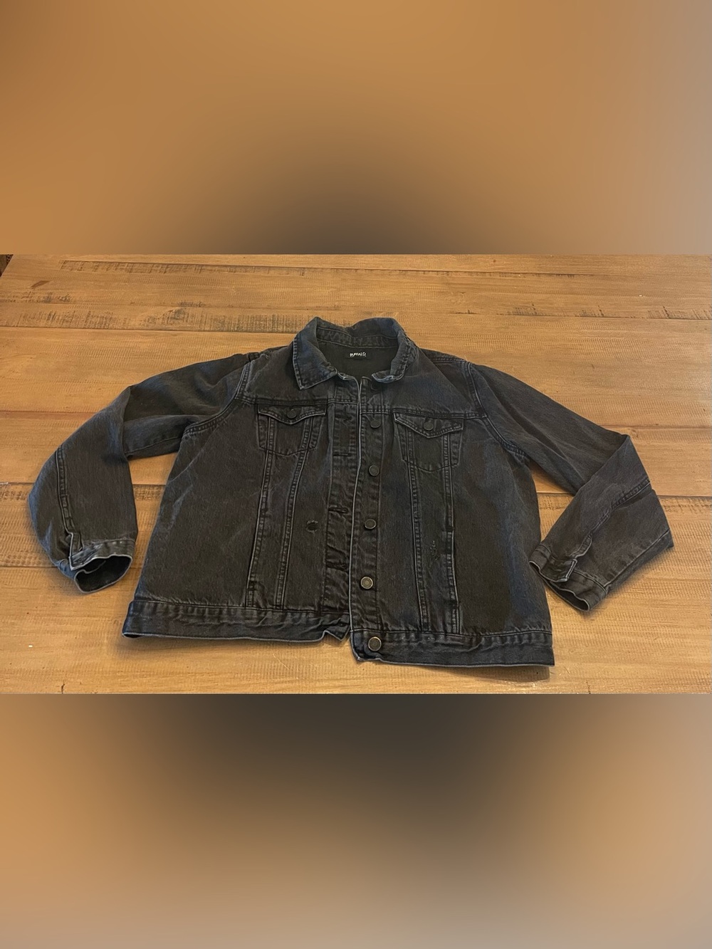 Buffalo David Bitton Distressed Black Denim Jacket